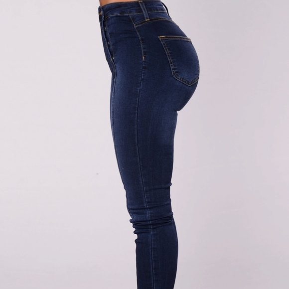 High waisted button down skinny jeans - Picture 2 of 6